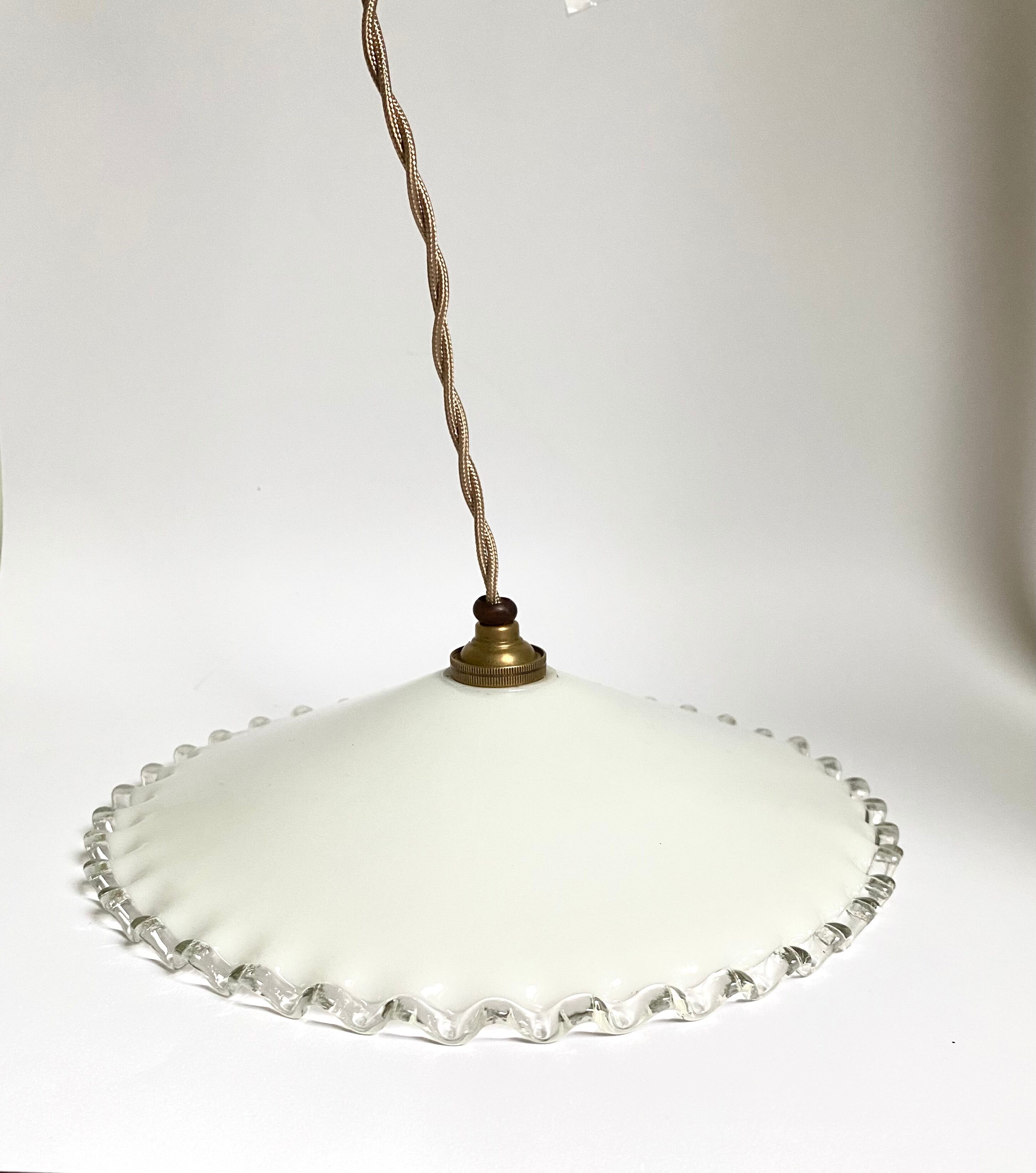 Suspension opaline ombrelle câble 2 m au choix