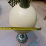 English lamp base, ostrich egg