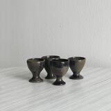 4 handmade ceramic egg cups