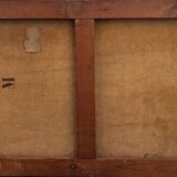 Countryside landscape, sunset signed Lavauden.