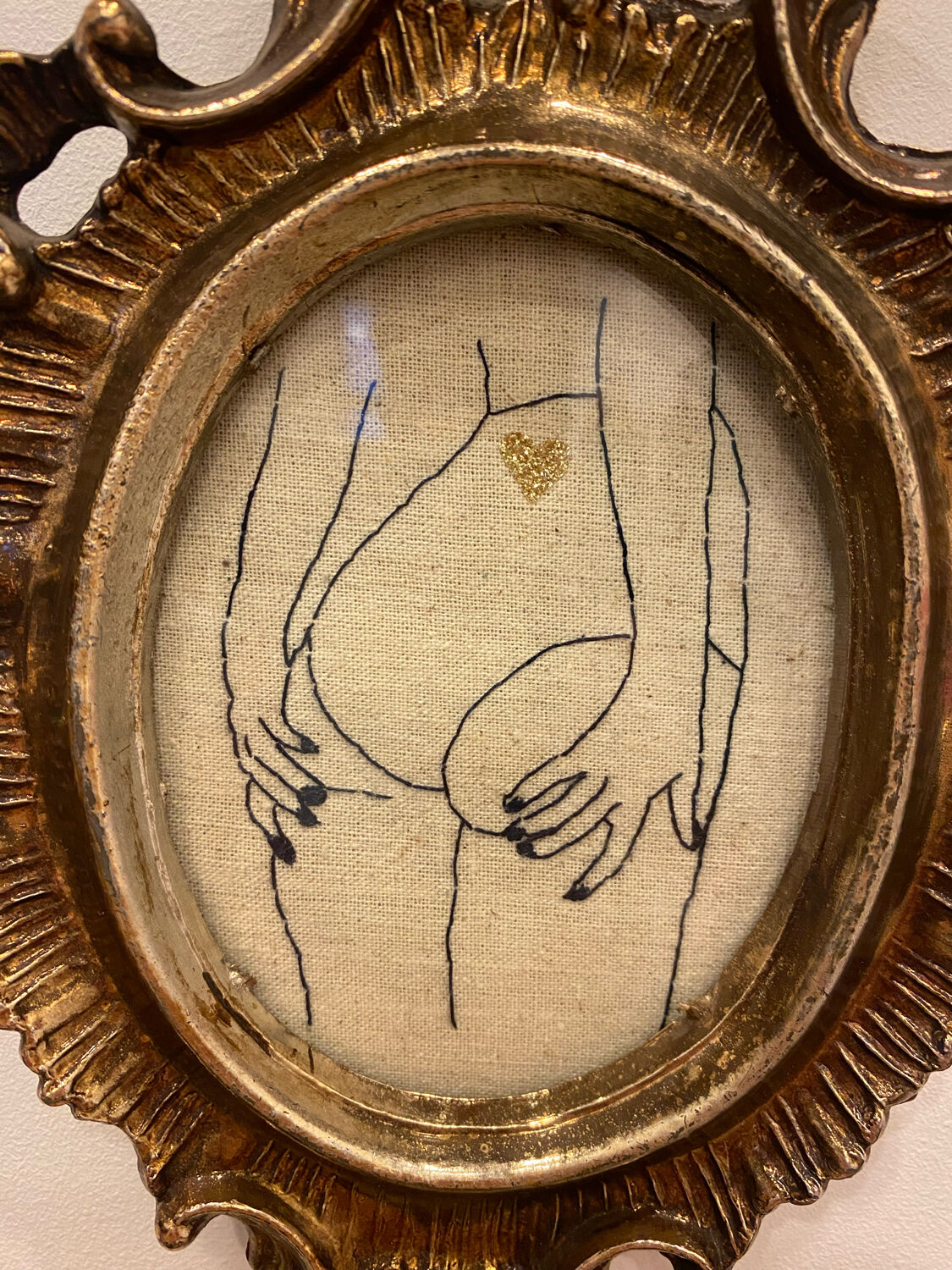 Framed hand embroidery
