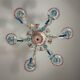 Venetian Rezzonico chandelier in multicoloured Venetian glass circa 1900