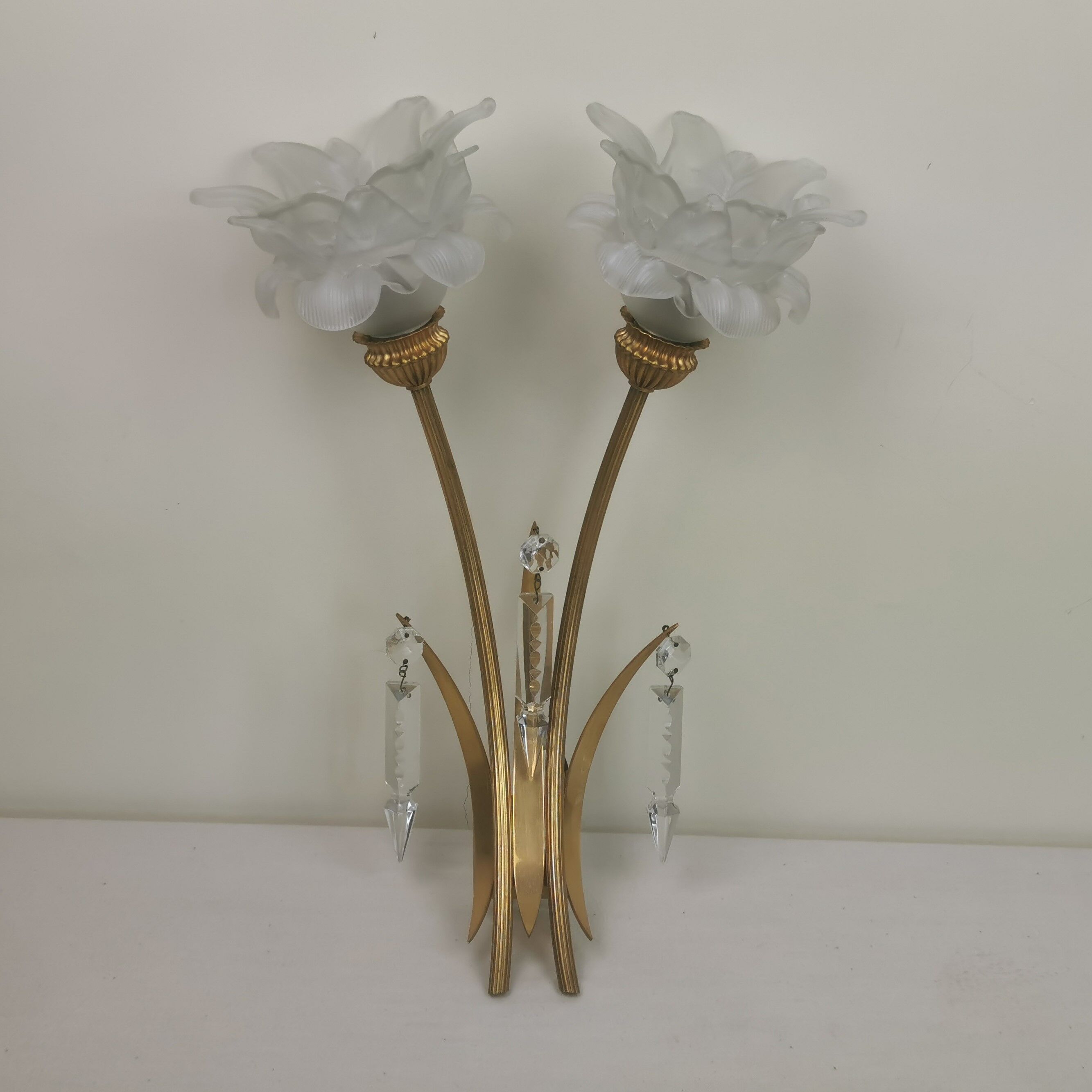 Double bronze sconce
