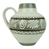 Vase Carstens keramik model 698-23 abstract decor in white and shades of brown