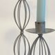 Geometric METAL CANDLE HOLDERS Patinated Gray