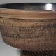 Textured And Glossy Glaze Ceramic Pedestal Bowl From Tilgmans, 1960s