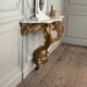 Louis XV style console in carved and gilded wood, circa 1880.