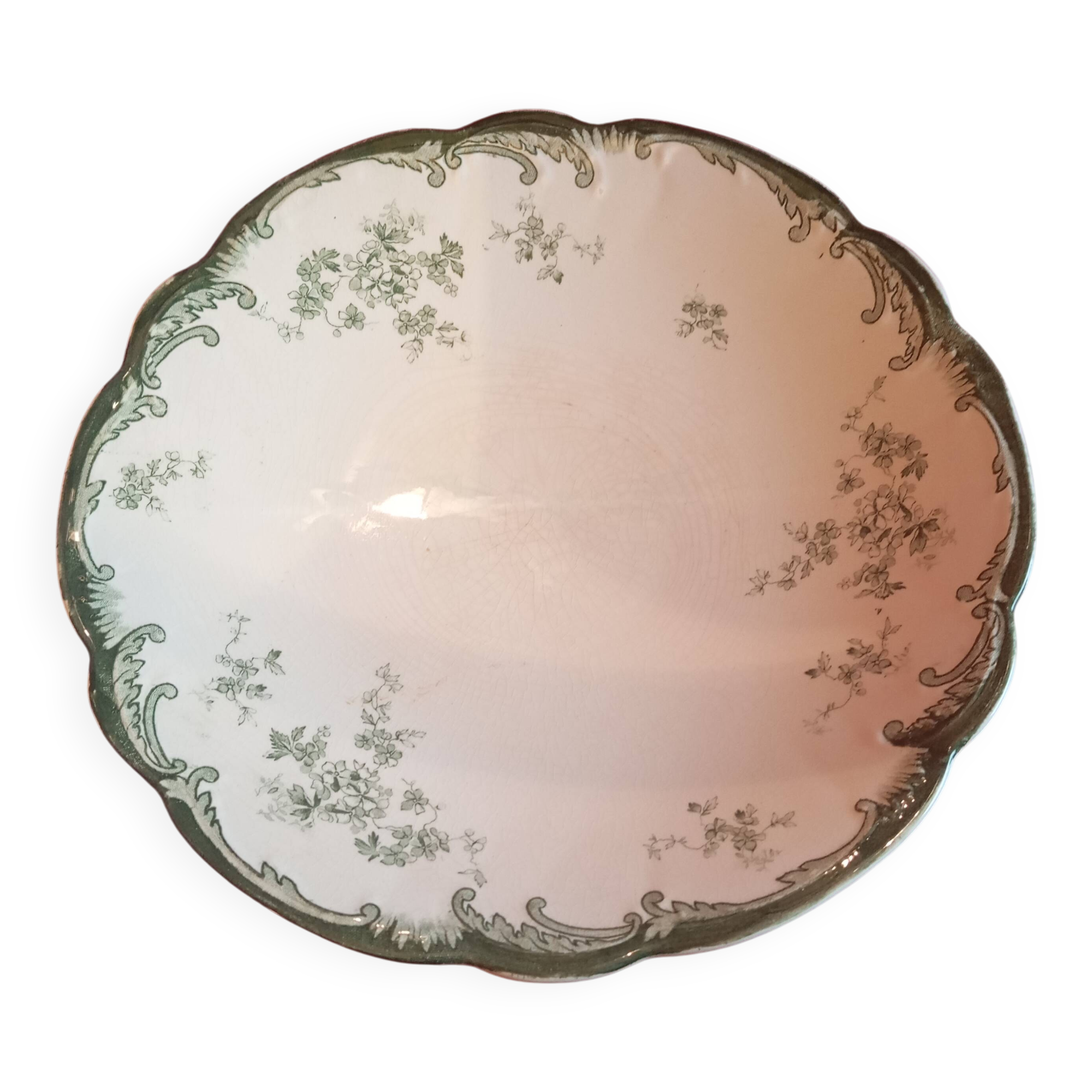A cake stand on a pedestal in semi-English porcelain "Ridgways".