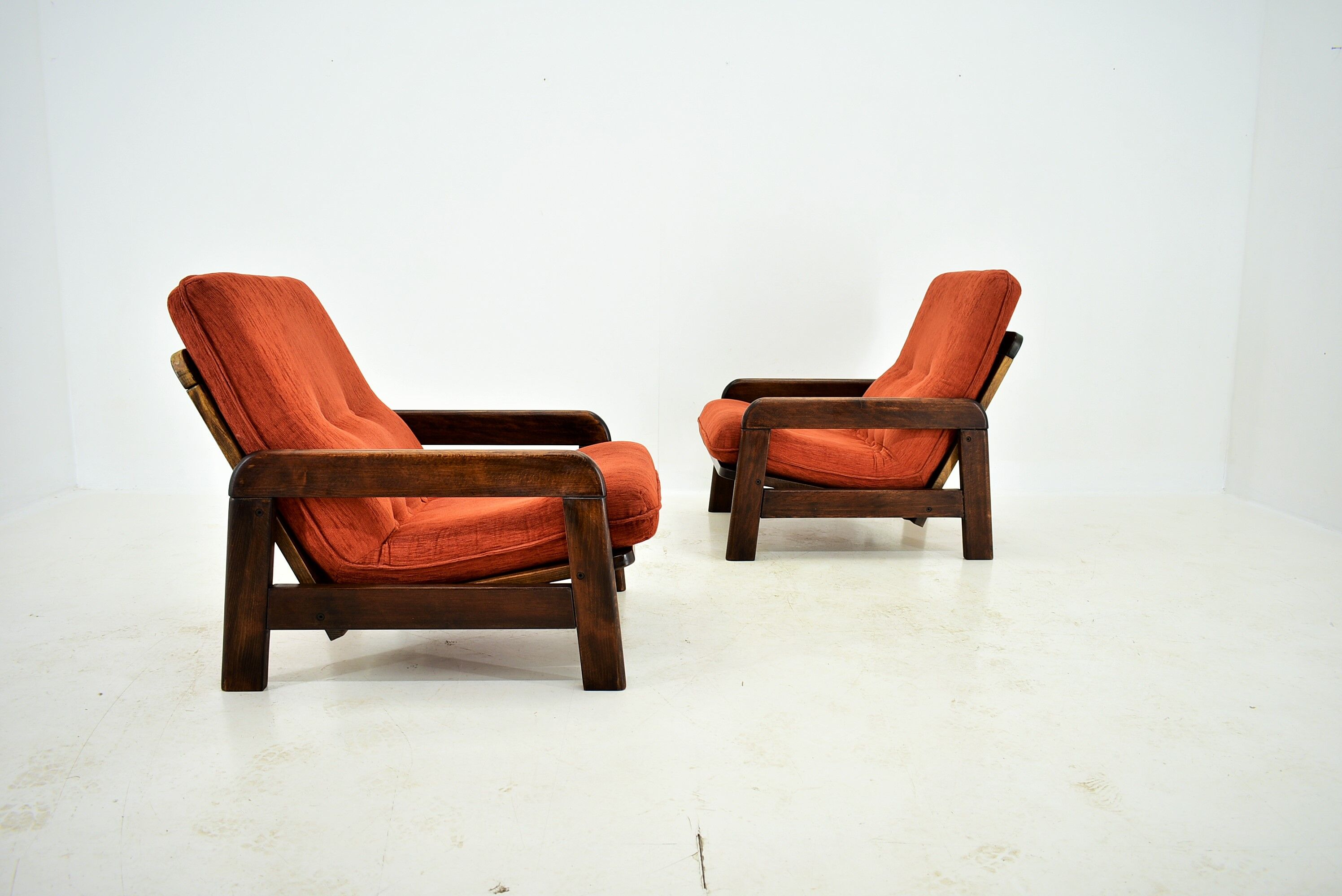 1970s Pair of Armchairs, Czechoslovakia