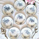 Antique earthenware soup plates