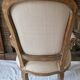 Louis XV cabriolet armchair in carved wood – 19th century – beige fabric