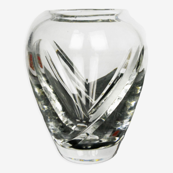 Vase en cristal des années 1980, Royal Doulton, Royaume-Uni