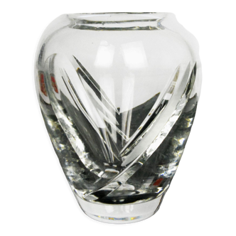 Vase en cristal des années 1980, Royal Doulton, Royaume-Uni