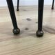 Pair of 50s metal and faux-leather chairs
