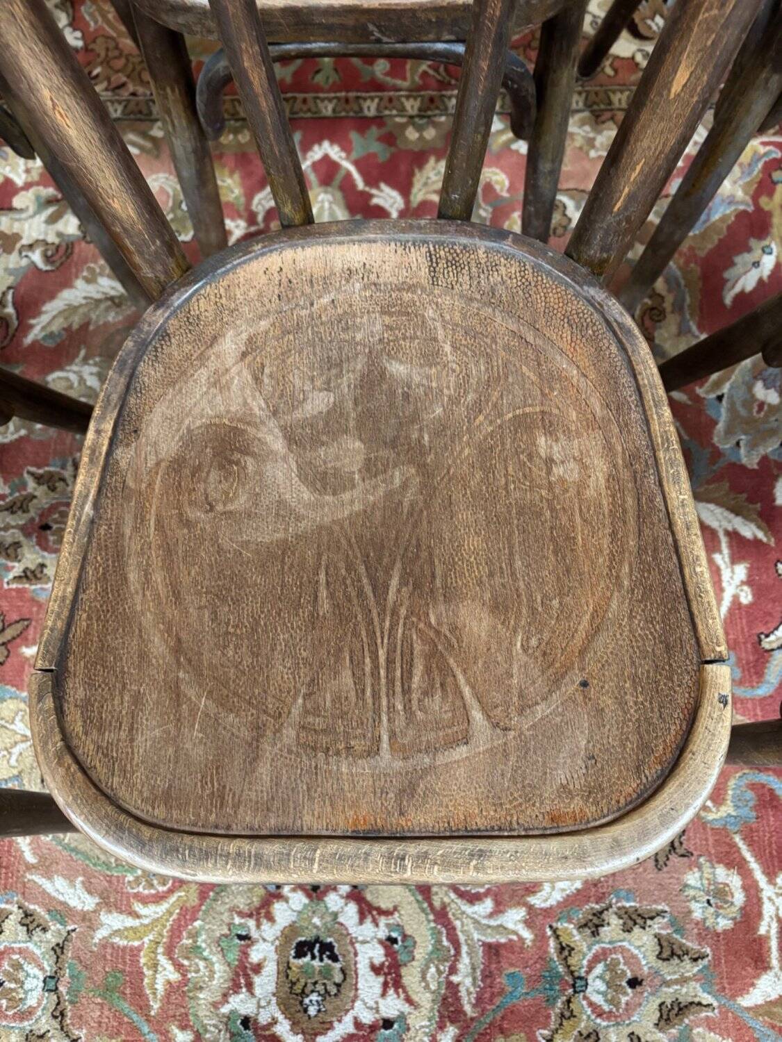 8 Bistro Chairs Baumann Curved Wood Art Nouveau – Early 20th Century