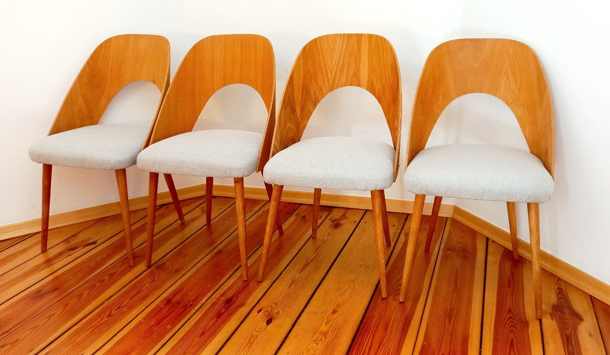 Czechoslovakian Chairs by A. Suman for Tatra Nabytok, 1960s, Set of 4