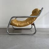 Vintage yellow Bauhaus armchair