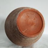 German ceramic vase with geometric patterns with white enamels