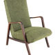 Knicos Armchair in Wengé with Green Upholstery | very rare dutch design