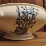 French vintage soup tureen, R. Lafitte, Terre de Fer, Salins