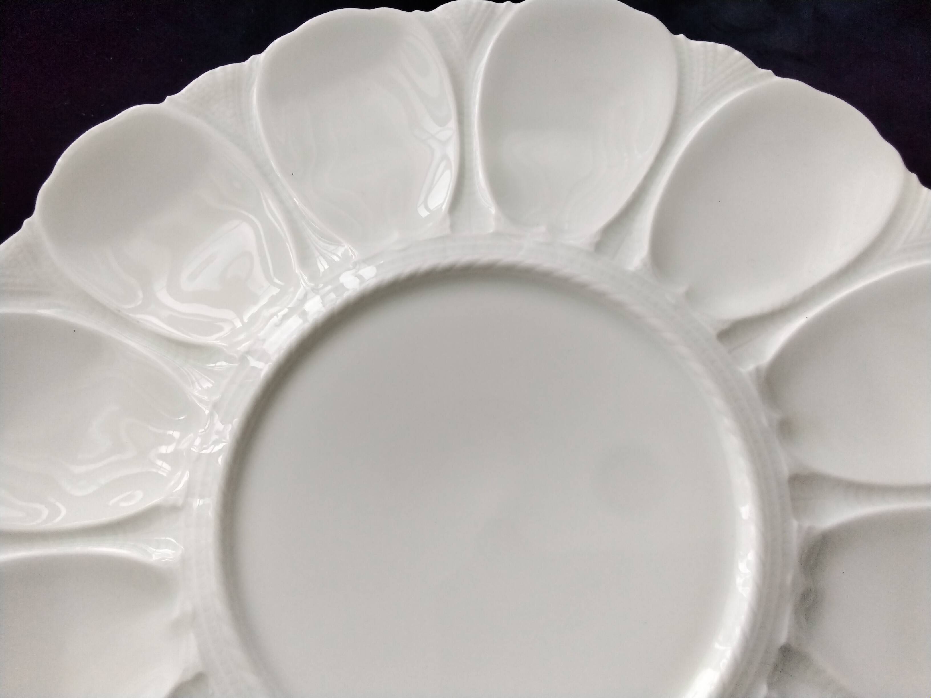 Limoges Giraud porcelain oyster serving dish