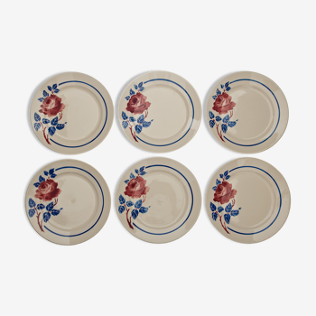 6 Dessert plates Chantal / earthenware KG Luneville n°2