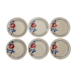 6 Dessert plates Chantal / earthenware KG Luneville n°2