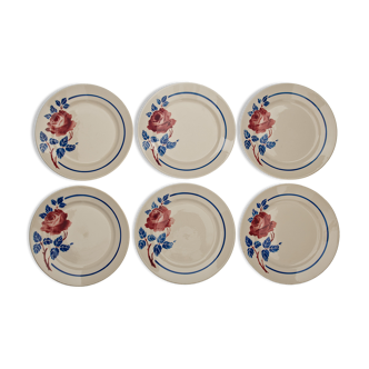 6 Dessert plates Chantal / earthenware KG Luneville n°2