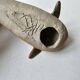 Blue ceramic whale sculpture signed (Signature to be identified)