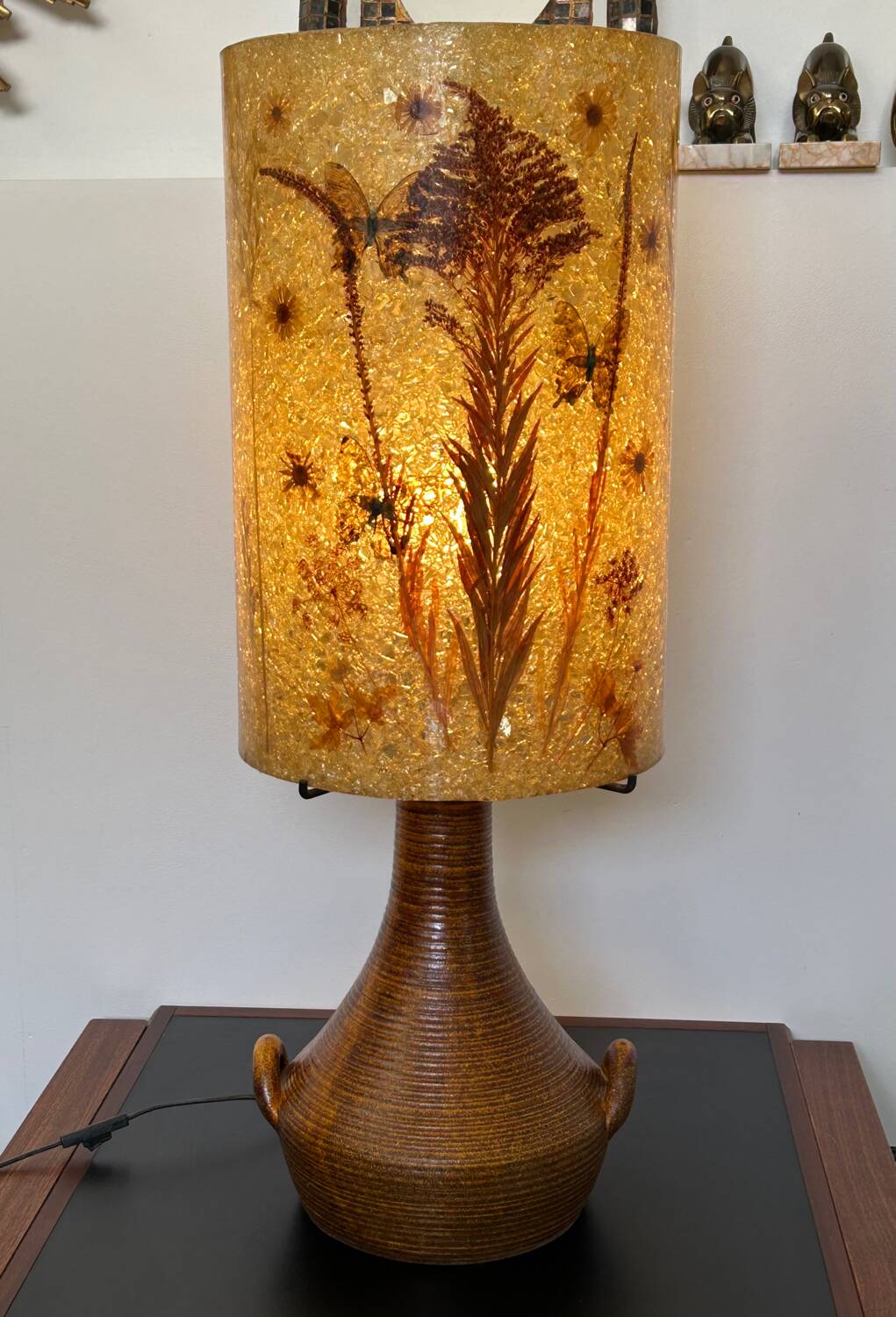 Large Accolay Ceramic and Resin Lamp