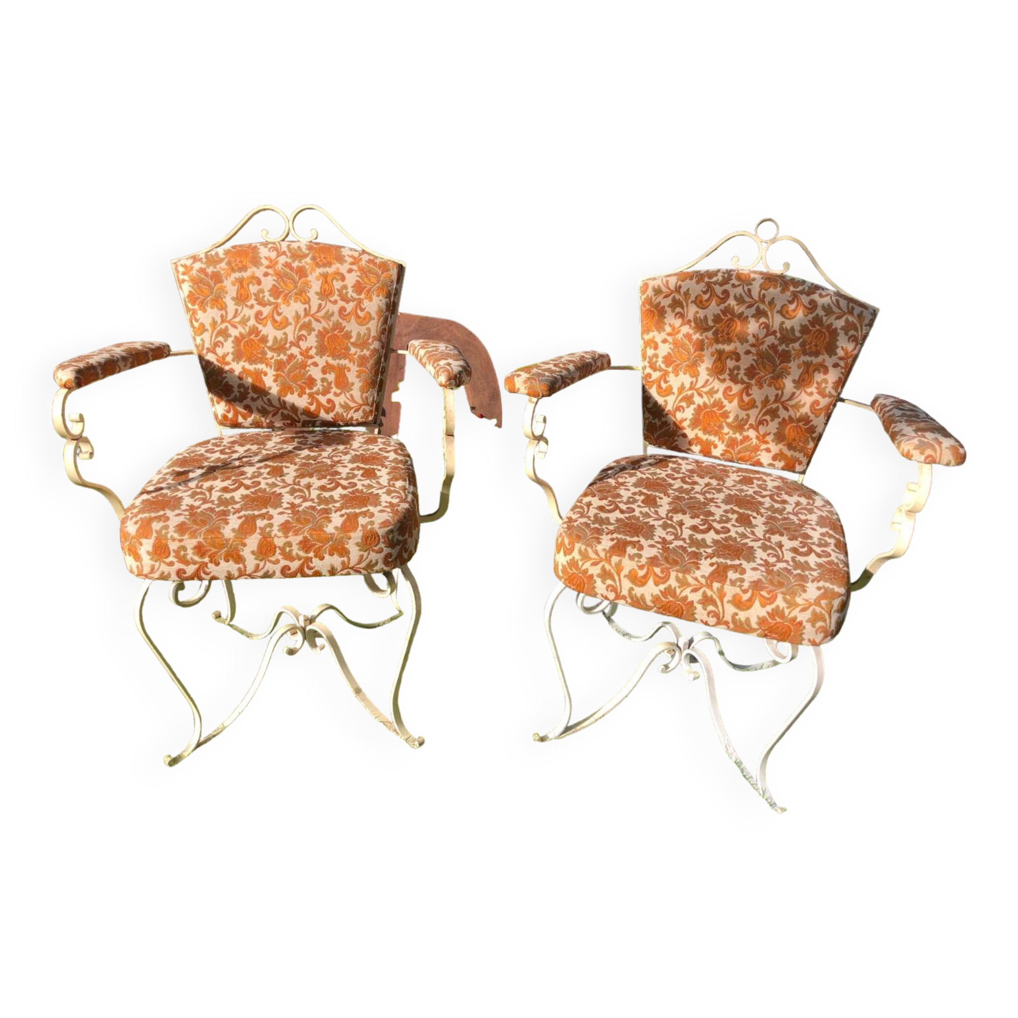 Old garden armchairs