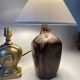 Ceramic lamp, fabric cable, cotton lampshade