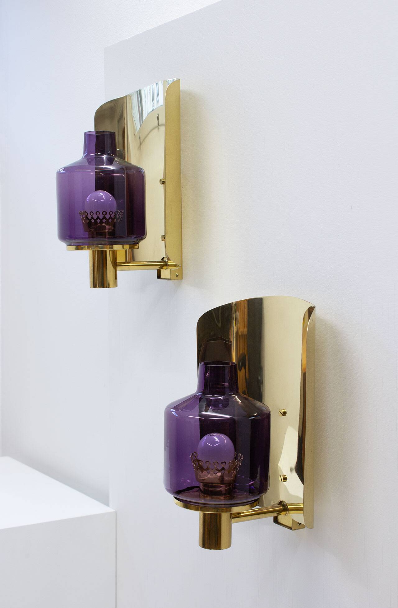 Pair of sconces wall lamp by Hans-Agne Jakobsson model V-222, Sweden