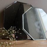 Vintage octagonal beveled mirror
