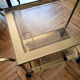 Belgo Chrom serving trolley in gold metal from the 60s/70s
