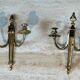 Pair of Louis XVI style bronze wall sconces