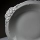 Large hollow serving dish, fine white Limoges porcelain, vintage/antique