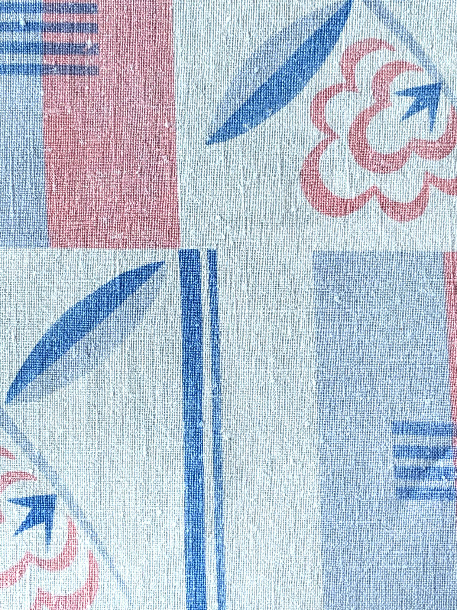 Art deco pattern linen tablecloth