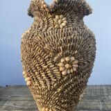 Shell vase from the 70s vintage sandblasted