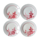 Lot de 4 assiettes Sarreguemines, collection Roseraie