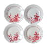 Lot de 4 assiettes Sarreguemines, collection Roseraie