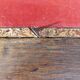 bureau enfant, ado, bois massif et cuir rouge