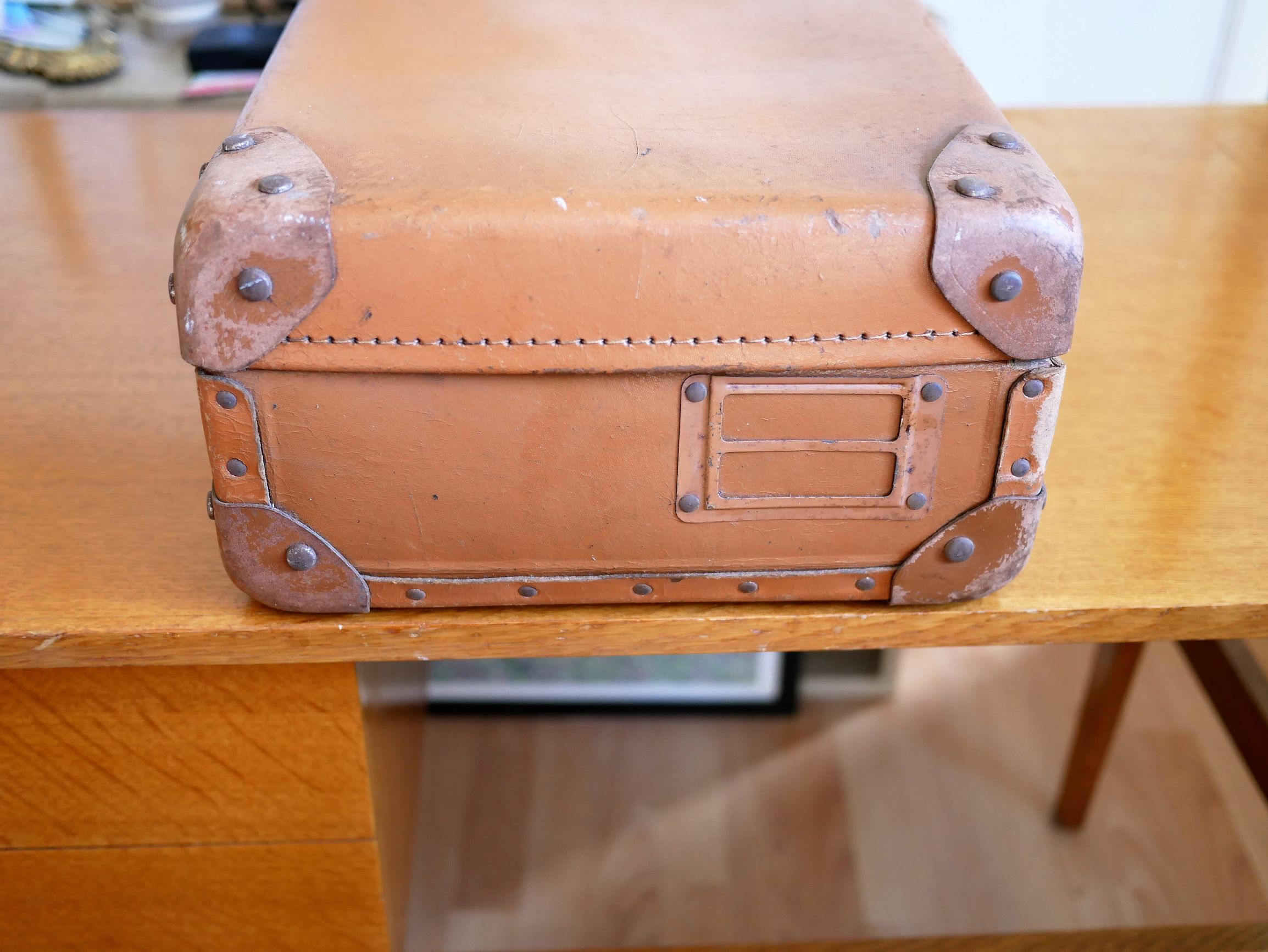 Vintage leather suitcase