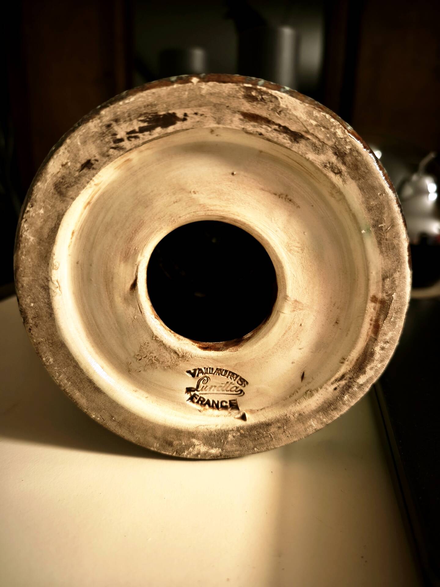 Pied de lampe Lunetta Sauveur (1906-1991) Vallauris Années 70