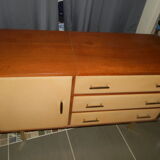 Coiffeuse de 1950 velours et palissandre