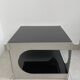 70s aluminum and glass side table