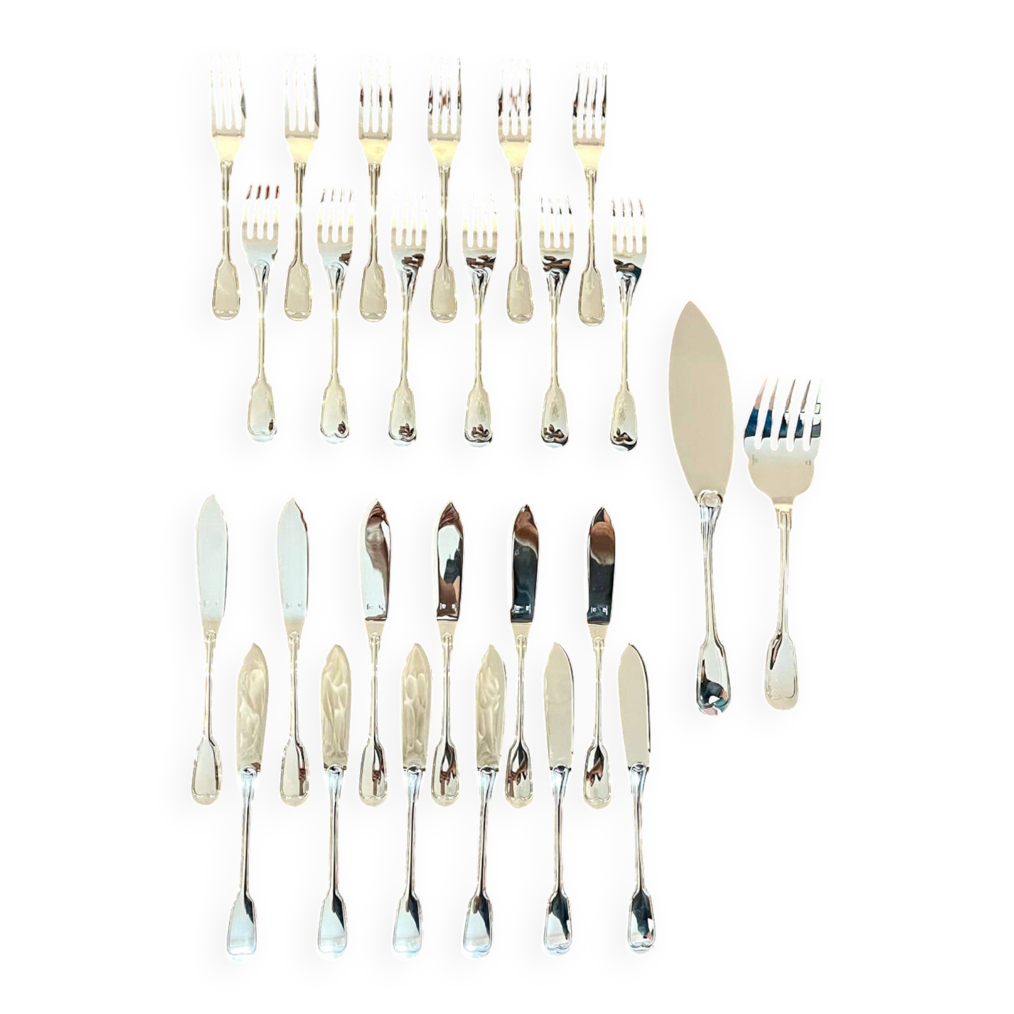 Christofle Chinon, fish cutlery, serving cutlery