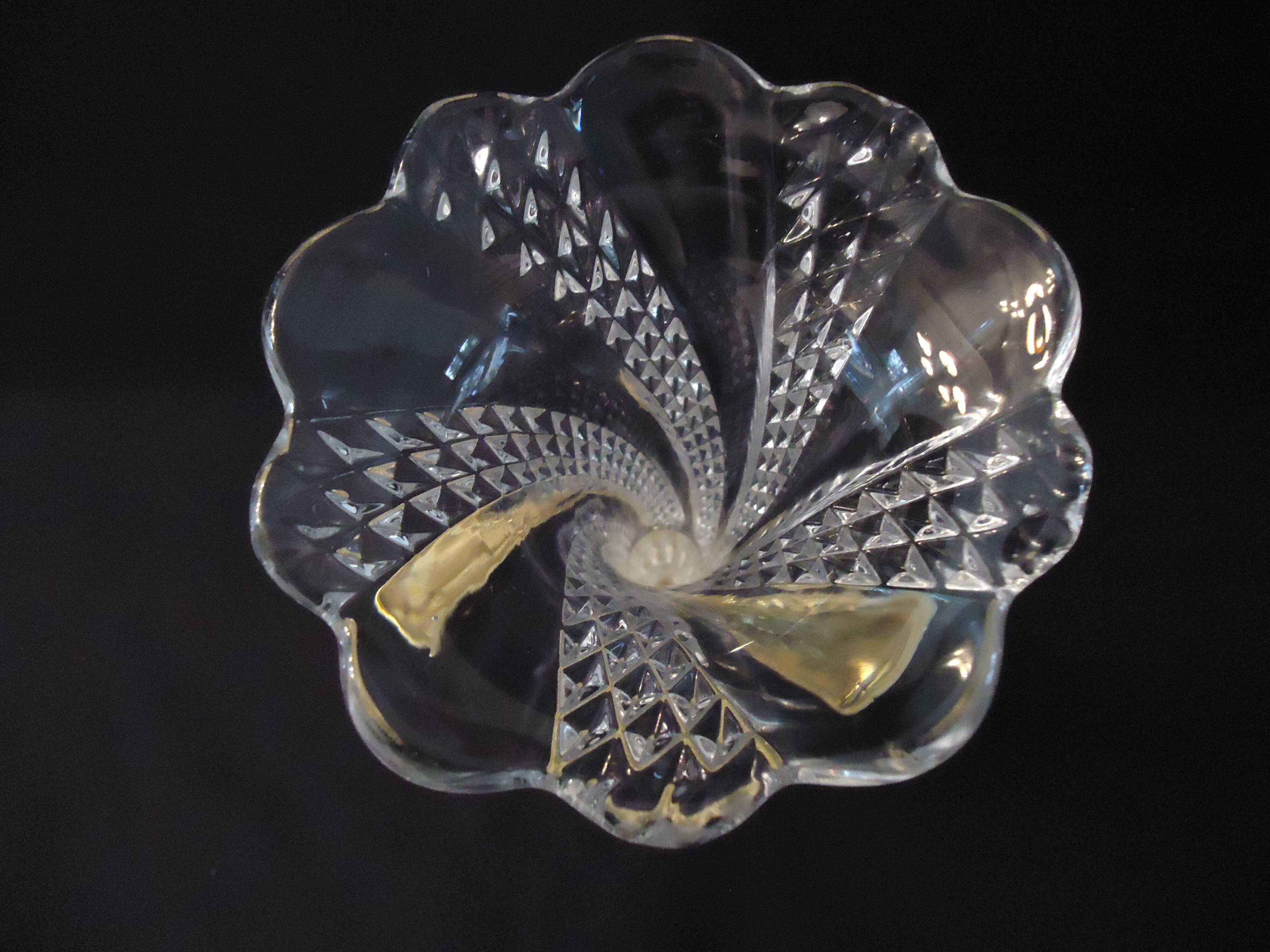 Cornet or tulip vase, centrepiece, Baccarat crystal 19th century