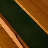 Rival 2 bay teak wall unit with 3 cabinets and 5 shelves by Brodrene Jatogs Norway, Kjell Riise, 196