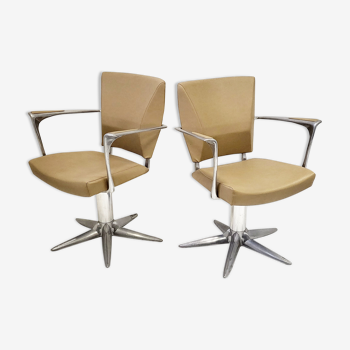 Pair of vintage 1970 swivel chairs